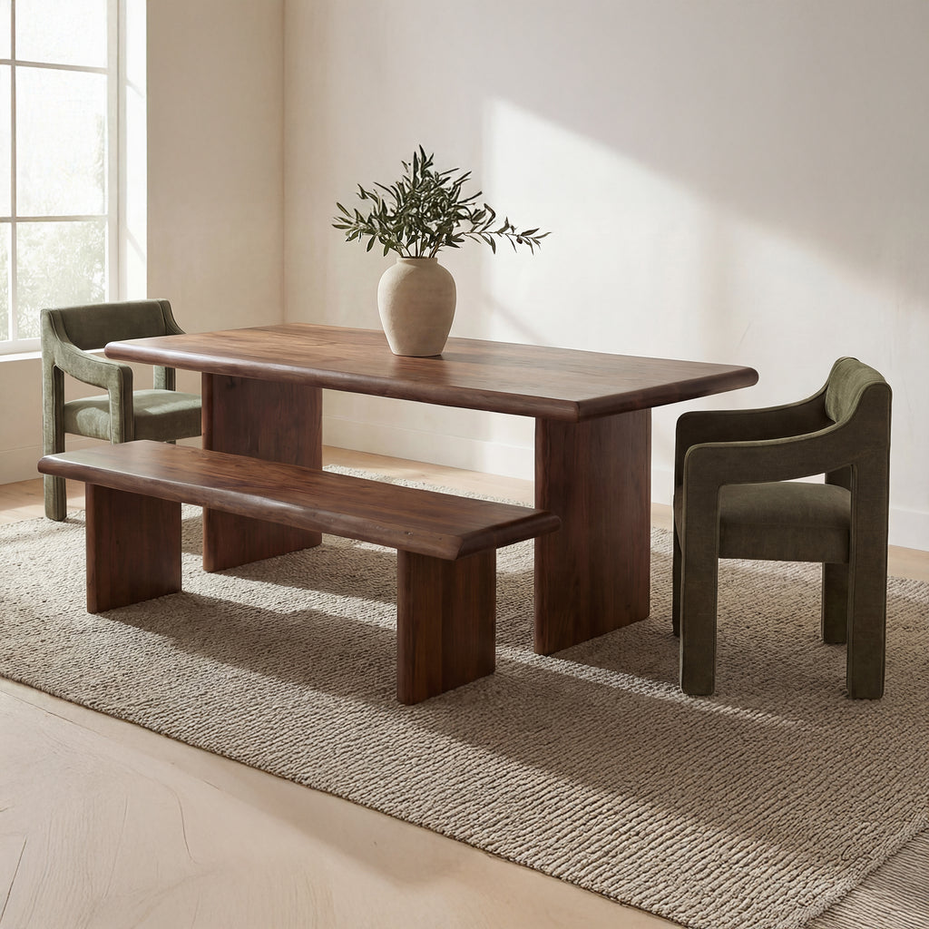 Lila Dining Bench Small Brown - 1630Living