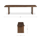 Lila Dining Bench Small Brown - 1630Living