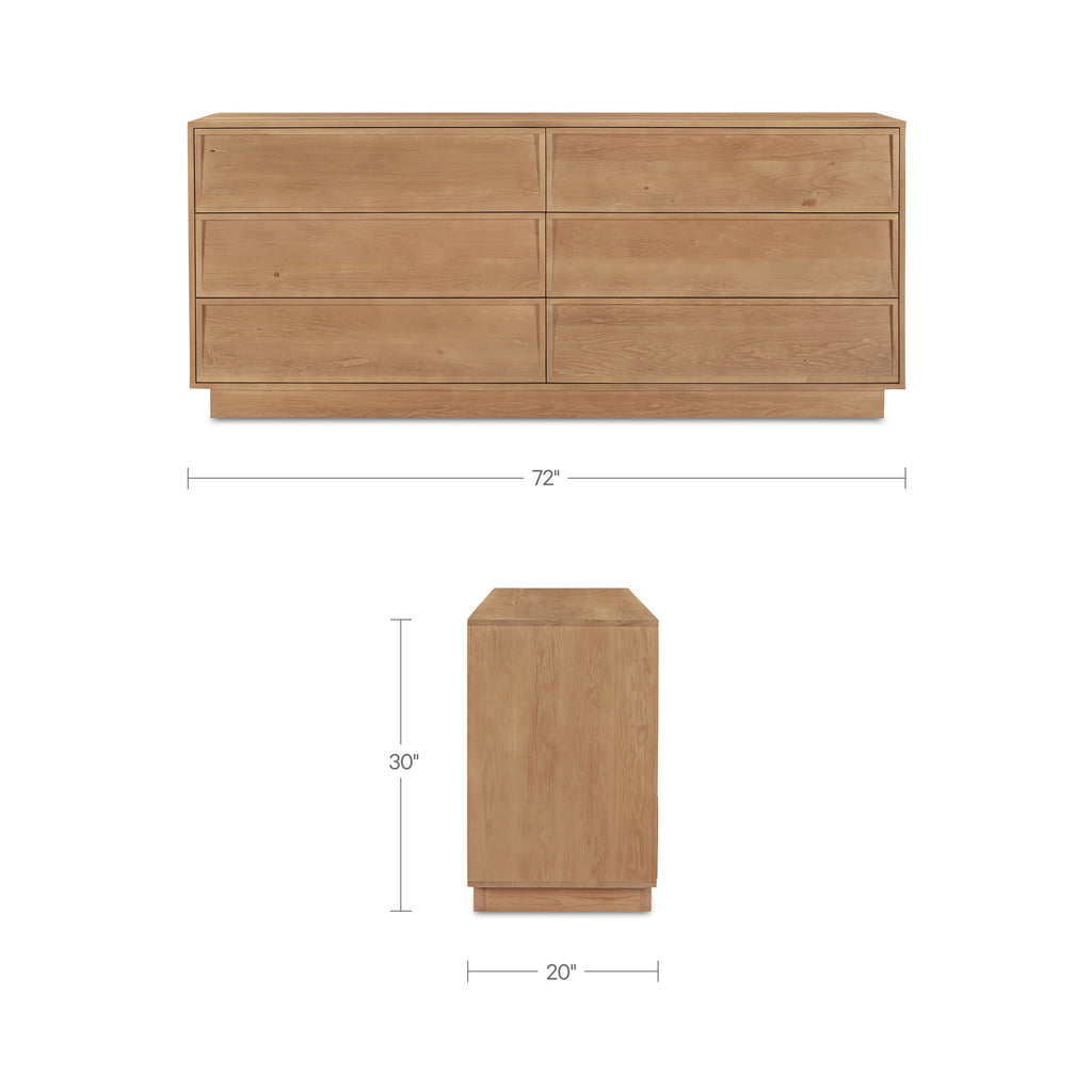 Hudson 6 Drawer Dresser Natural - 1630Living