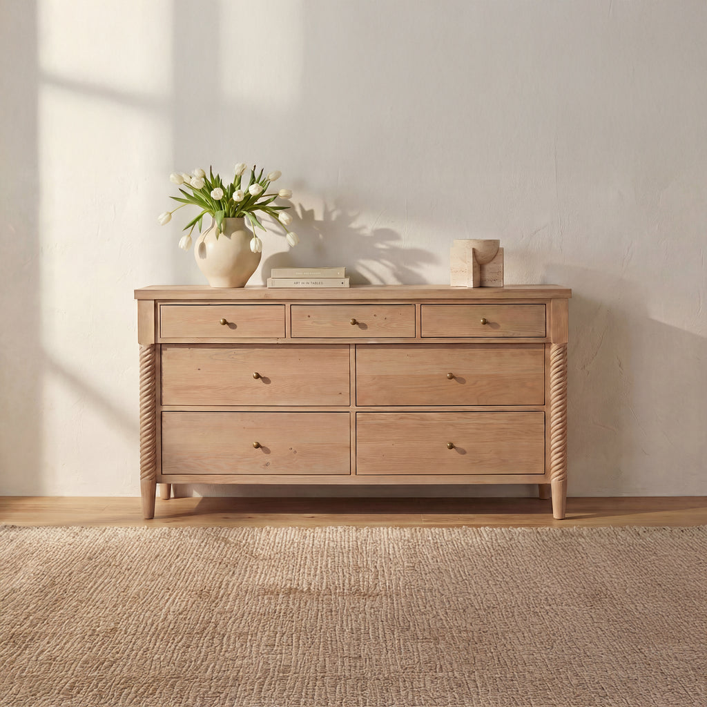 Joni 7 Drawer Dresser Natural - 1630Living