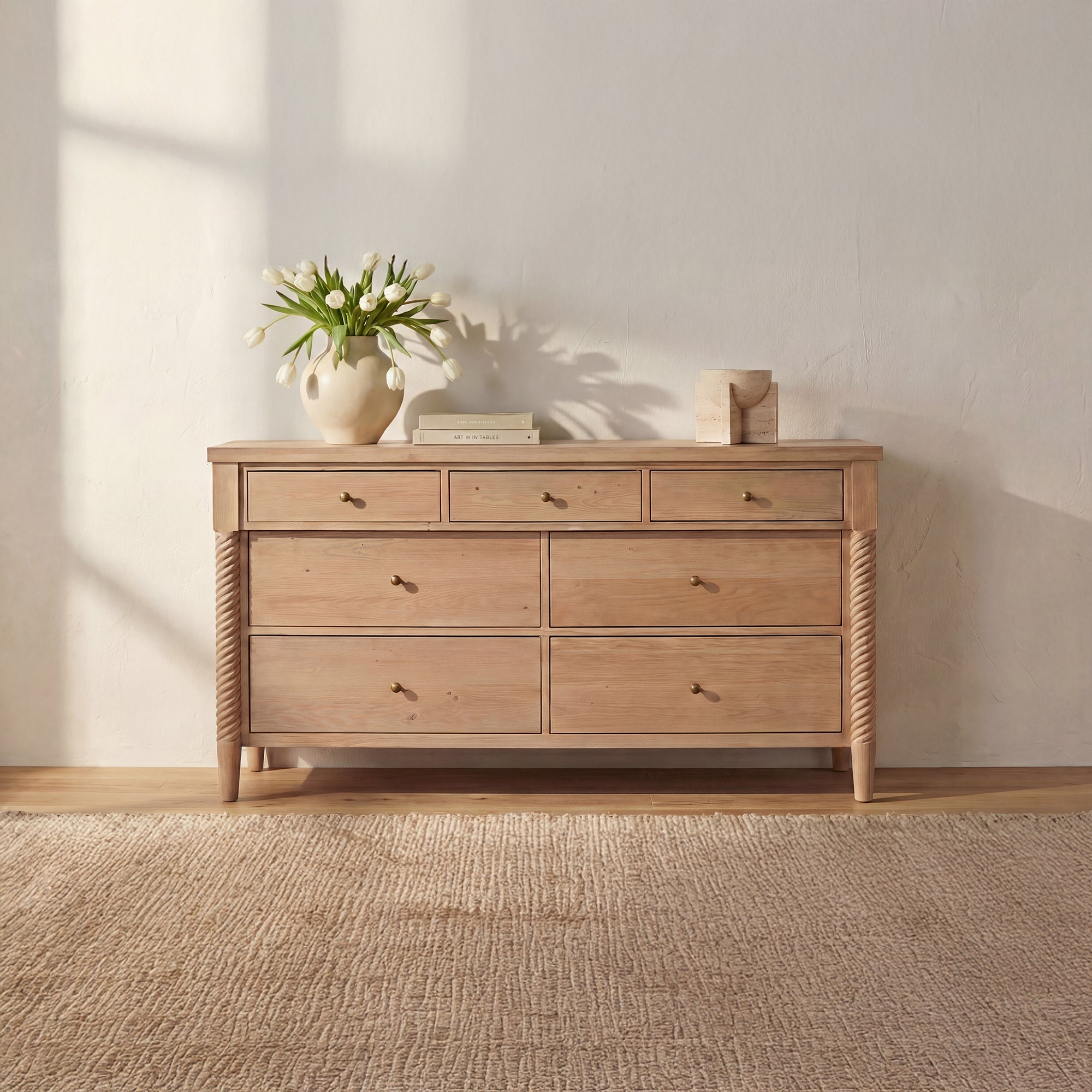 Joni 7 Drawer Dresser Natural - 1630Living