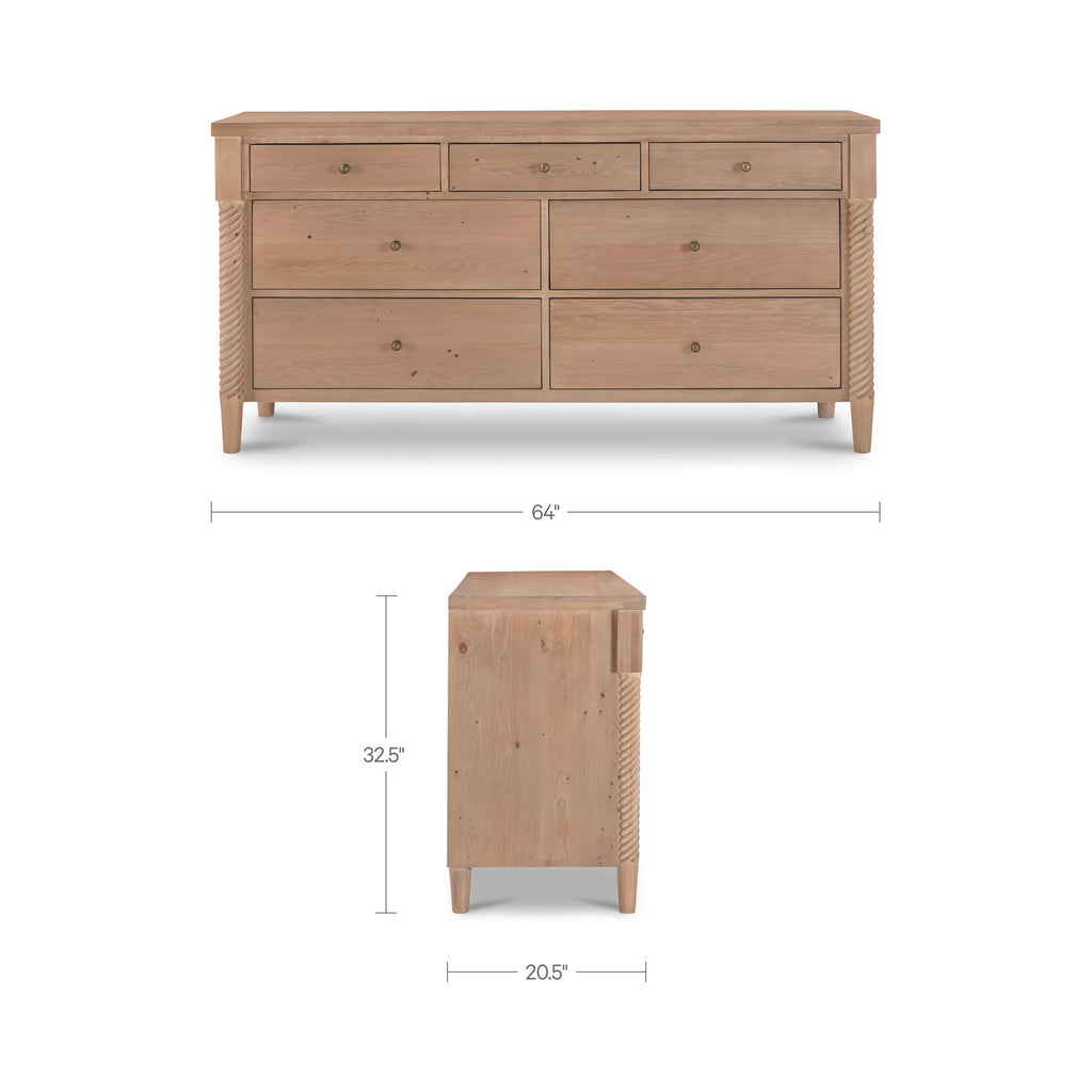 Joni 7 Drawer Dresser Natural - 1630Living