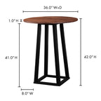 Tri - Mesa Bar Table Brown - 1630Living