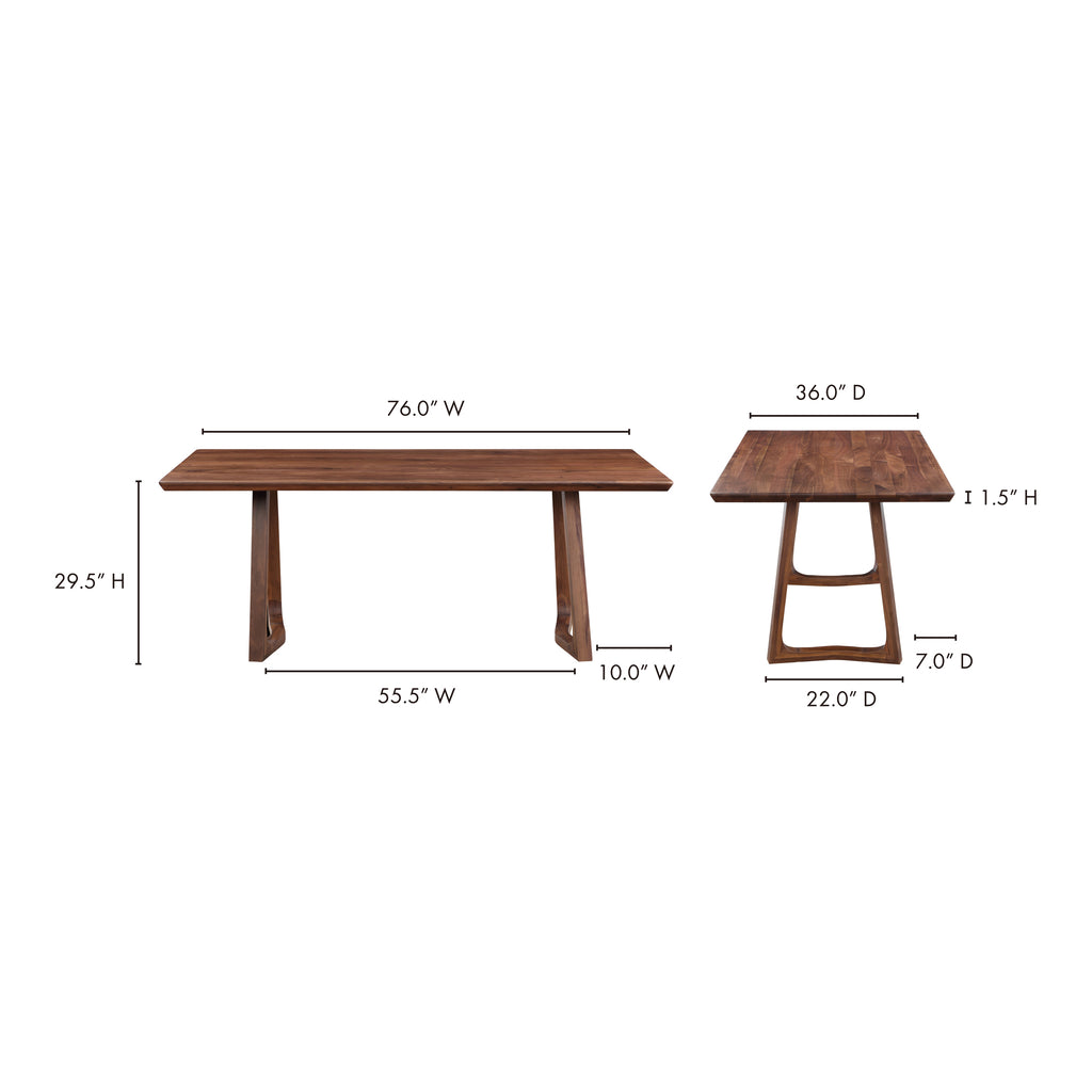 Silas Dining Table Walnut Brown - 1630Living