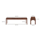 Rohe Bench Walnut Brown - 1630Living
