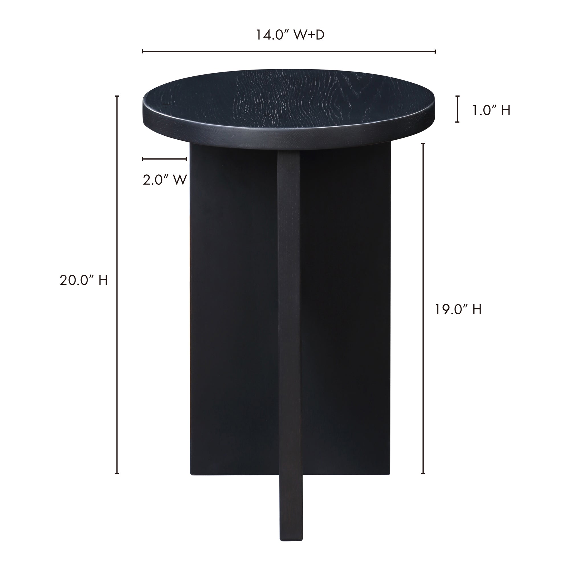 Grace Accent Table Black Oak - 1630Living