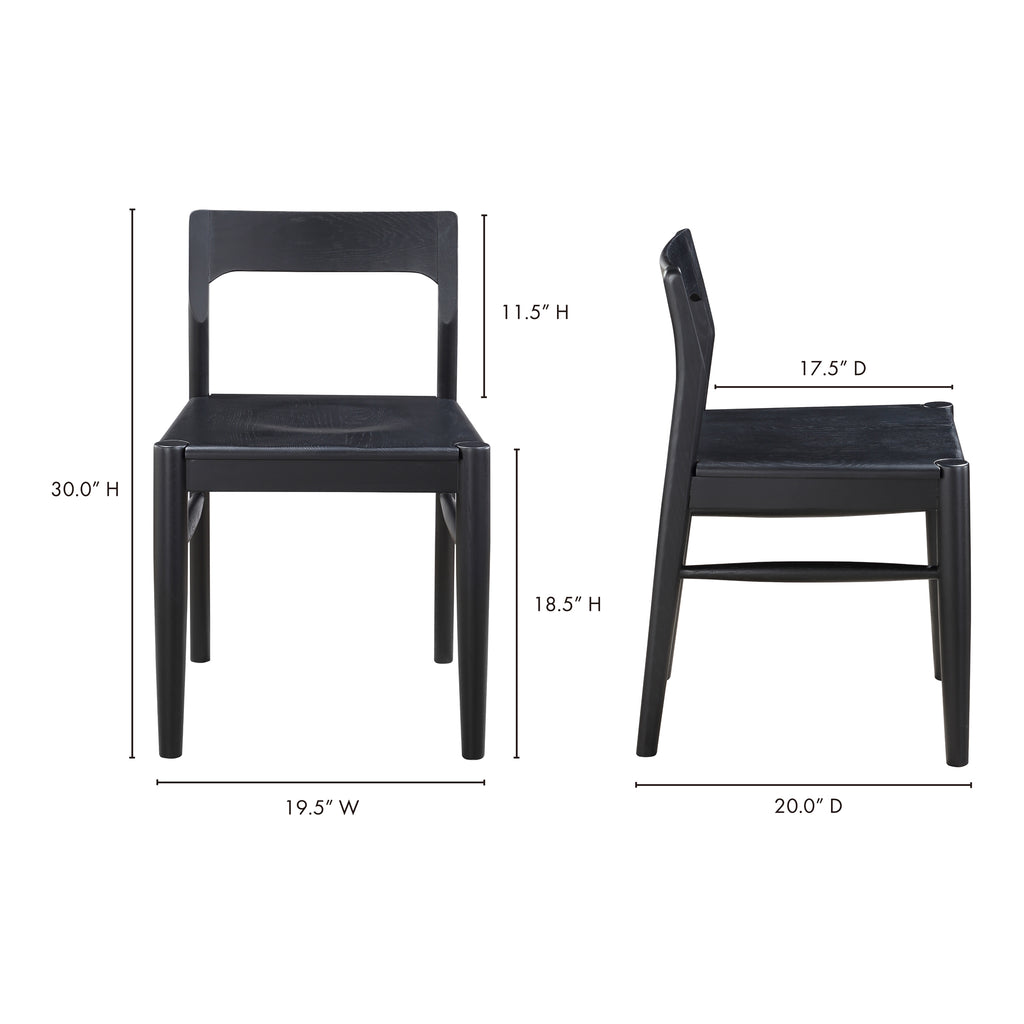 Owing Dining Chair Black - Set Of Two - 1630Living