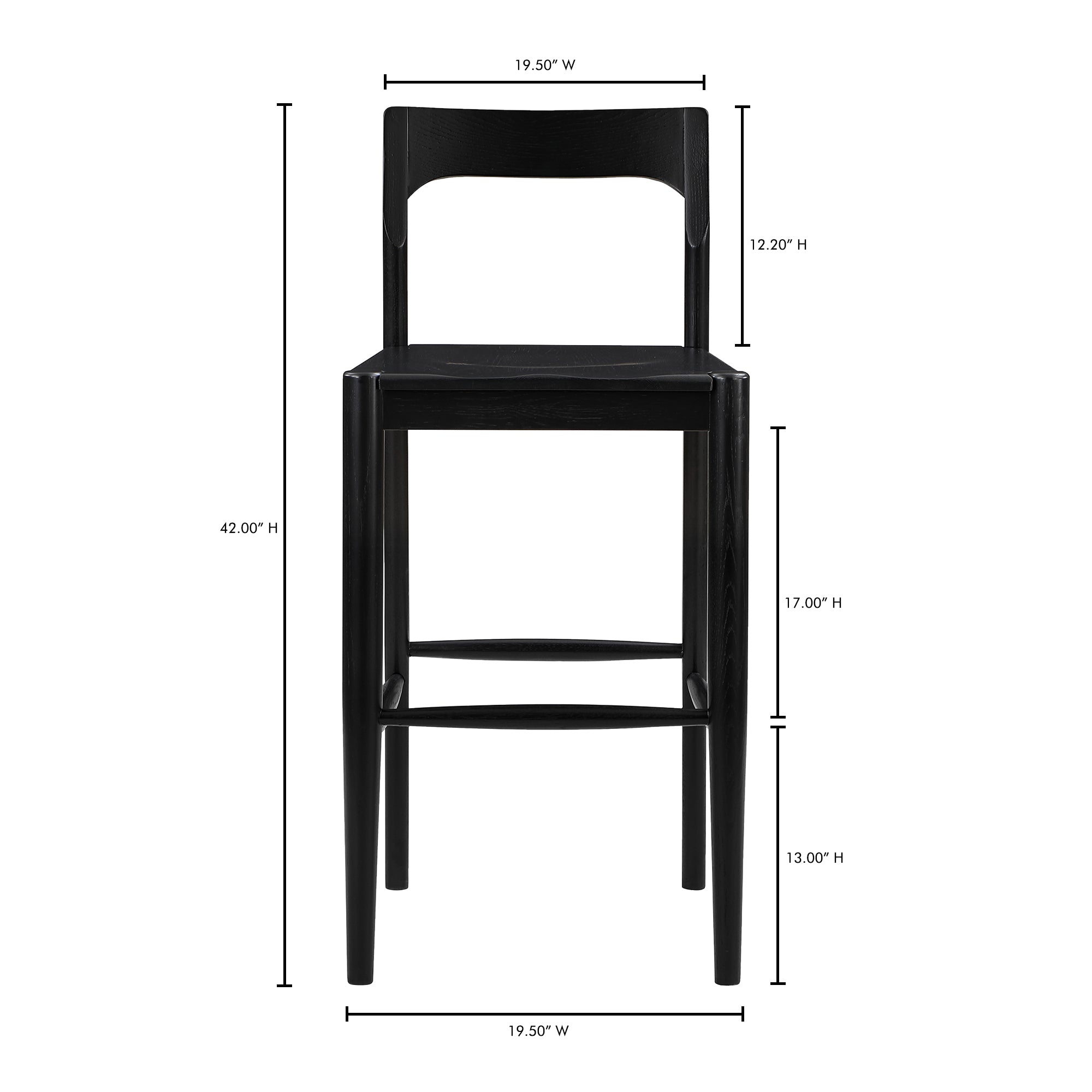 Owing Barstool Black - 1630Living