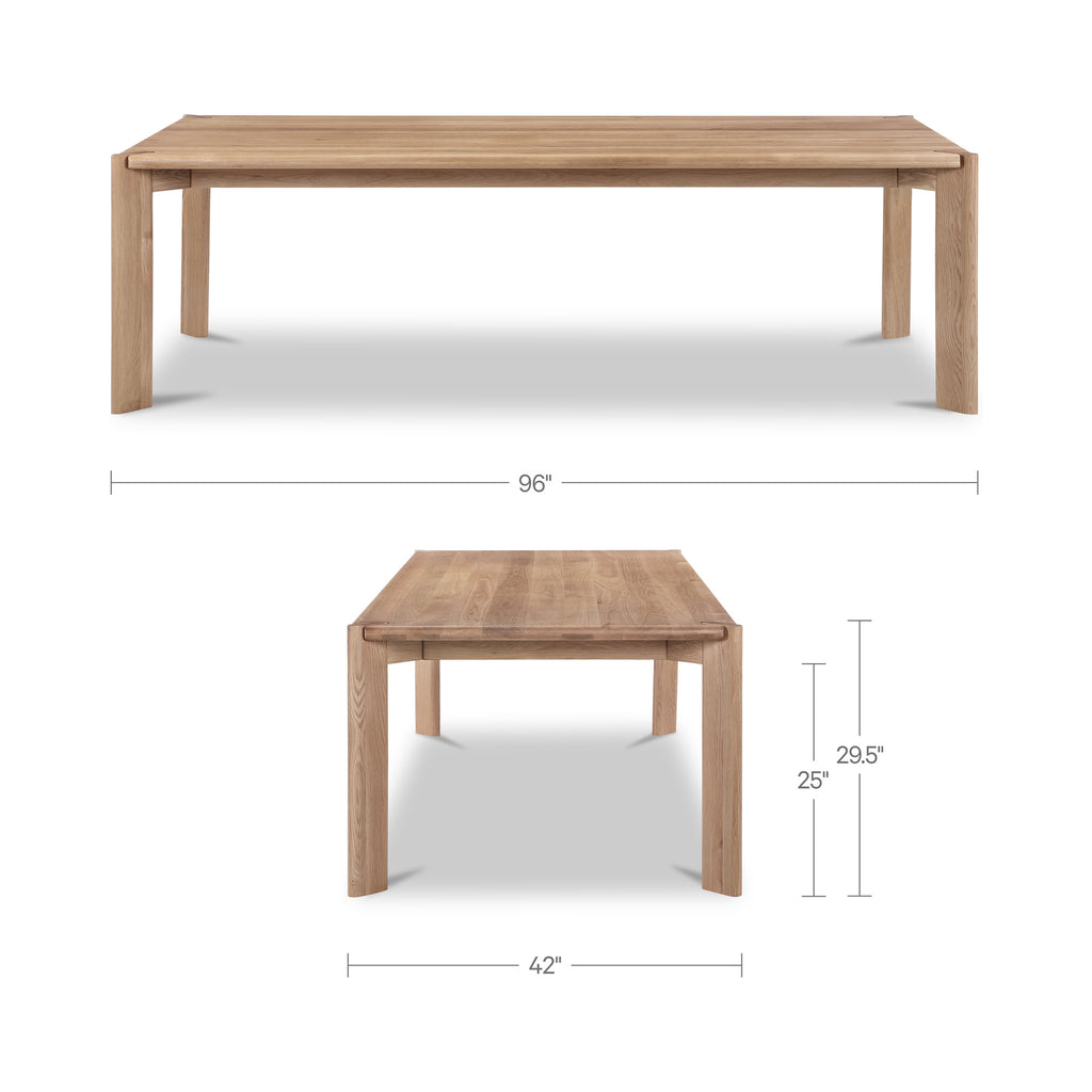 Daifuku Large Dining Table Brushed Natural Oak - 1630Living