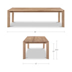 Daifuku Large Dining Table Brushed Natural Oak - 1630Living