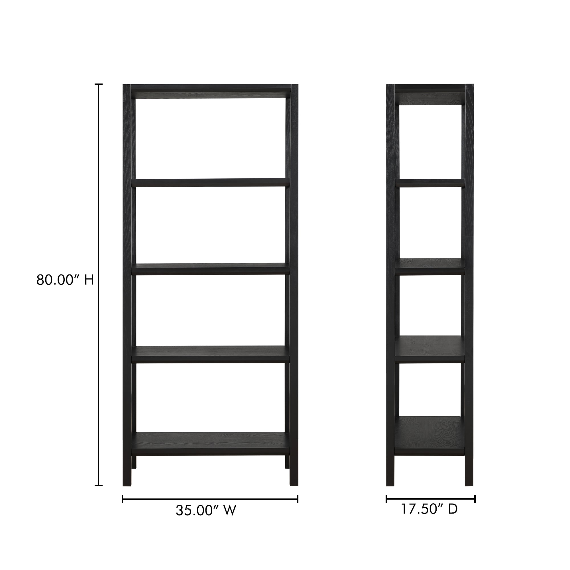 Nolan Bookcase Black - 1630Living