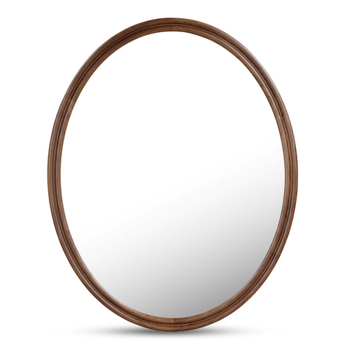 Alcott Oval Mirror Walnut - 1630Living