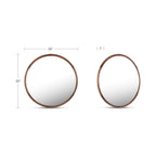 Alcott Small Round Mirror Walnut - 1630Living
