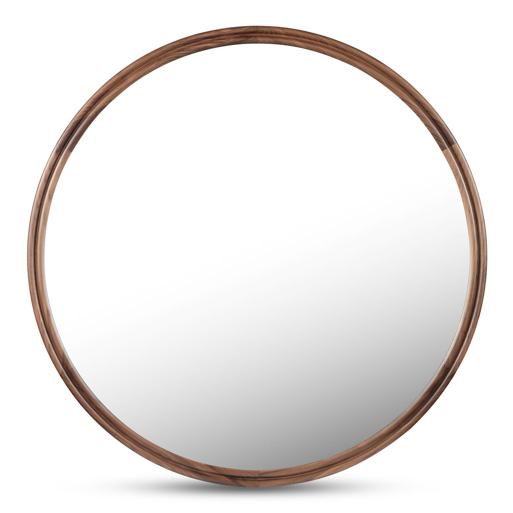 Alcott Small Round Mirror Walnut - 1630Living