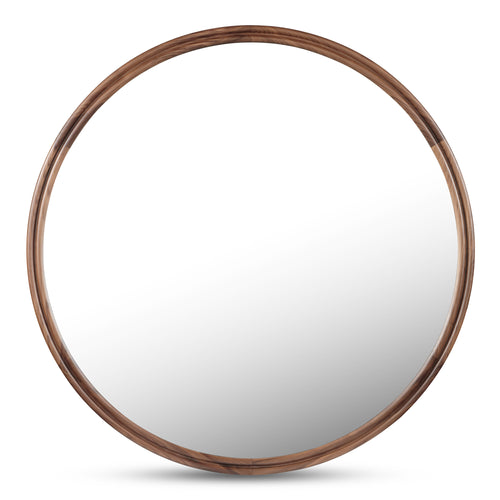 Alcott Small Round Mirror Walnut - 1630Living
