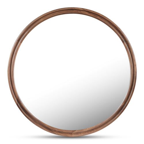 Alcott Large Round Mirror Walnut - 1630Living