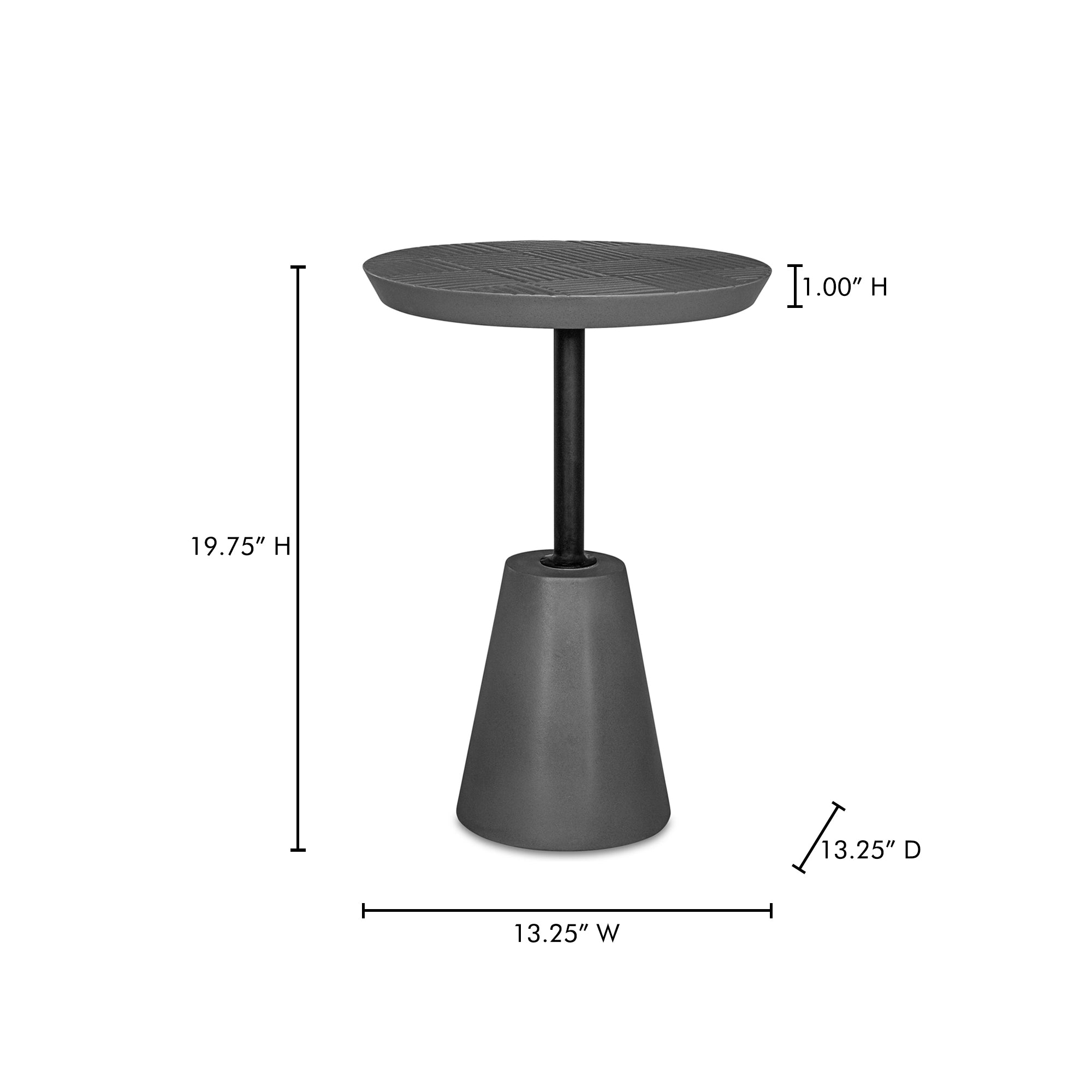 Foundation Outdoor Accent Table Dark Grey - 1630Living
