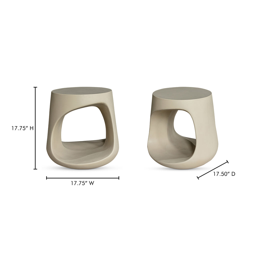 Rothko Outdoor Stool Cream - 1630Living
