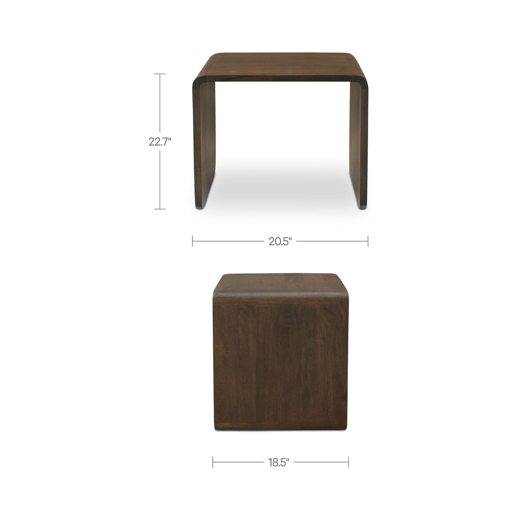 Carrie Side Table Dark Brown - 1630Living