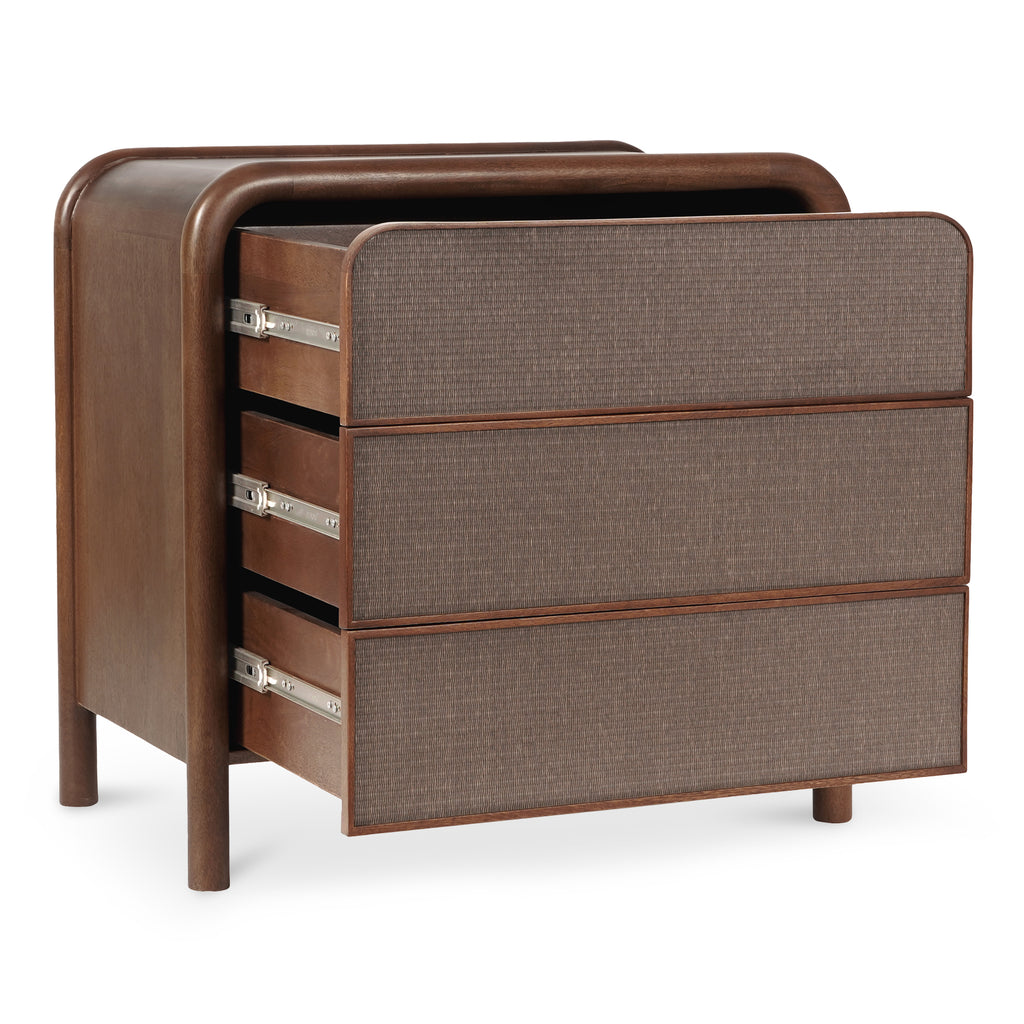 Rye 3 Drawer Nightstand Warm Brown - 1630Living