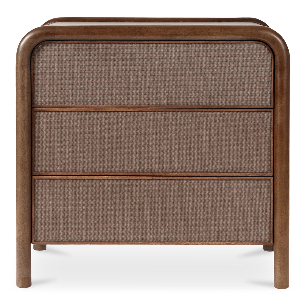 Rye 3 Drawer Nightstand Warm Brown - 1630Living