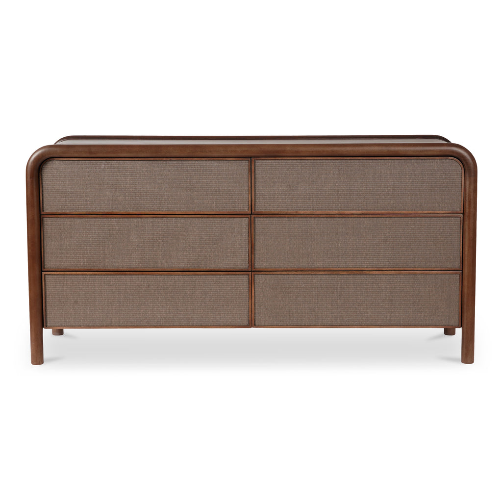 Rye 6 Drawer Dresser Warm Brown - 1630Living