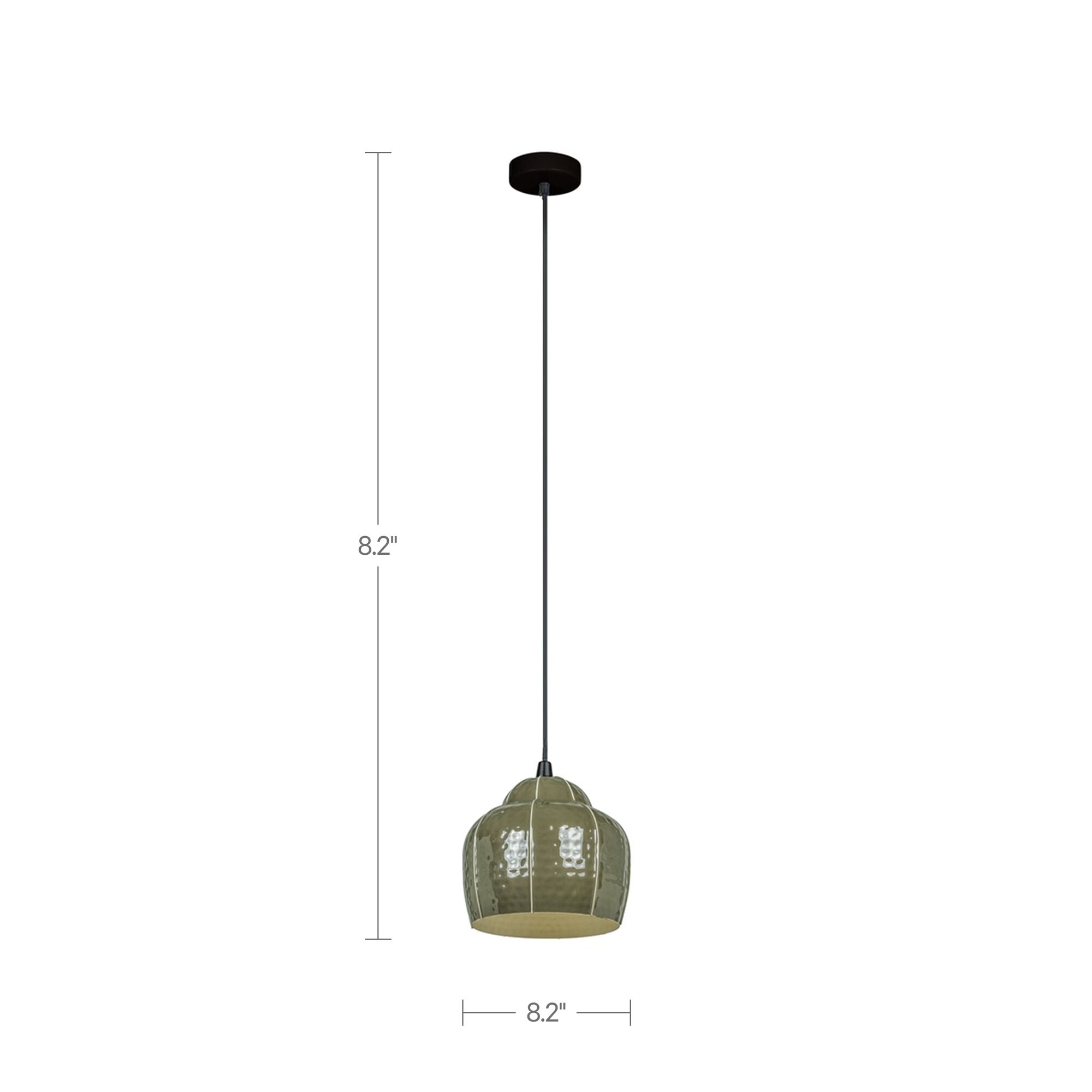 Vida Pendant Lamp Green - 1630Living