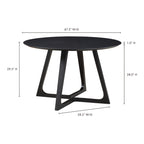 Godenza Round Dining Table Black - 1630Living