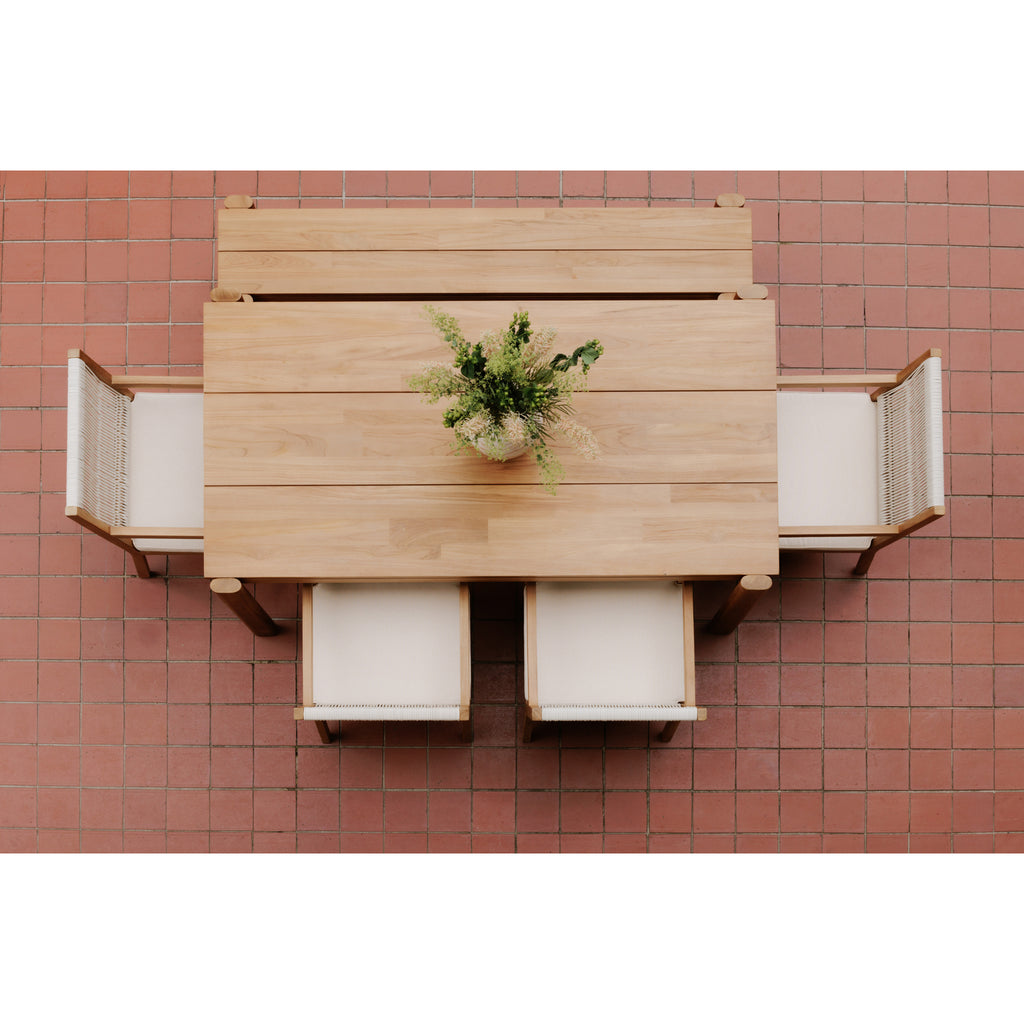 Tempo Outdoor Dining Bench Natural - 1630Living