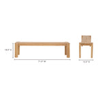 Tempo Outdoor Dining Bench Natural - 1630Living