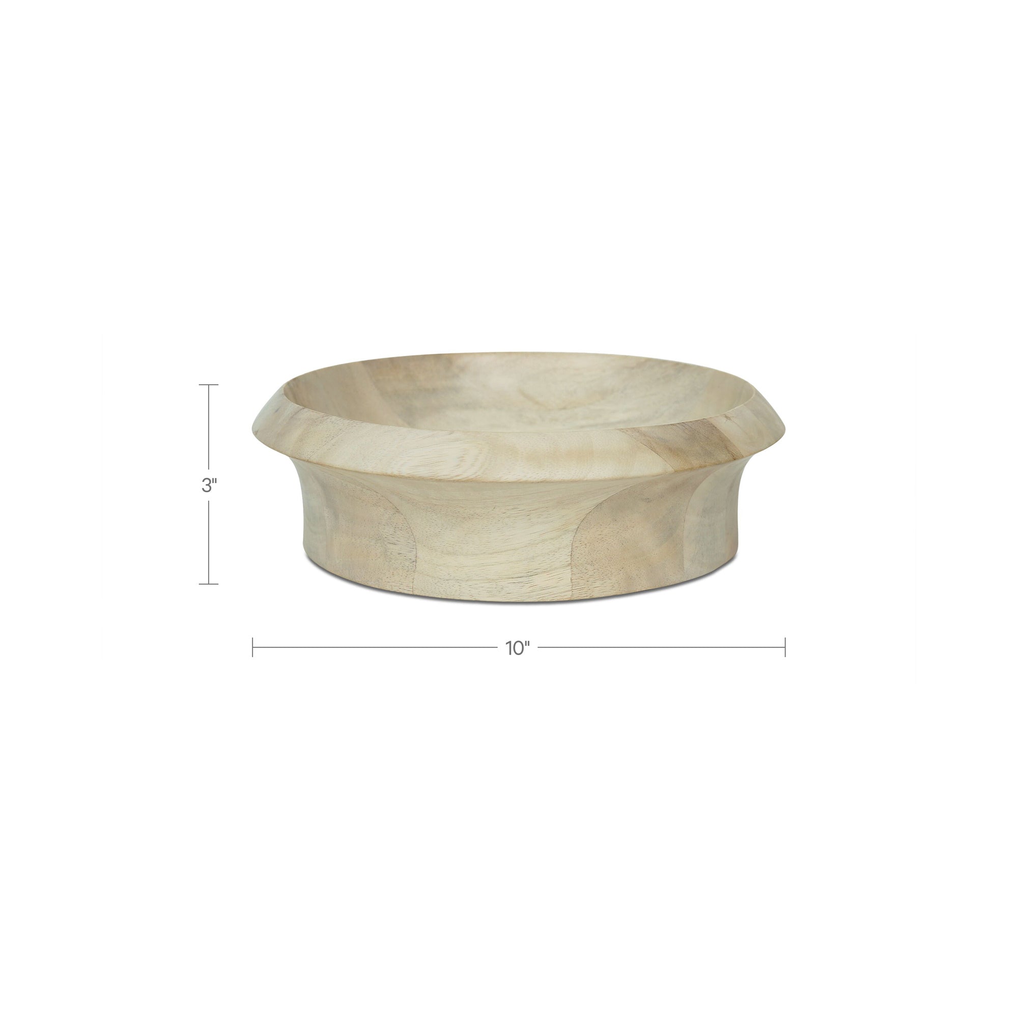 Olen Bowl White Wash - 1630Living