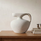 Vila 9.5In Sculptural Vessel Cream White - 1630Living