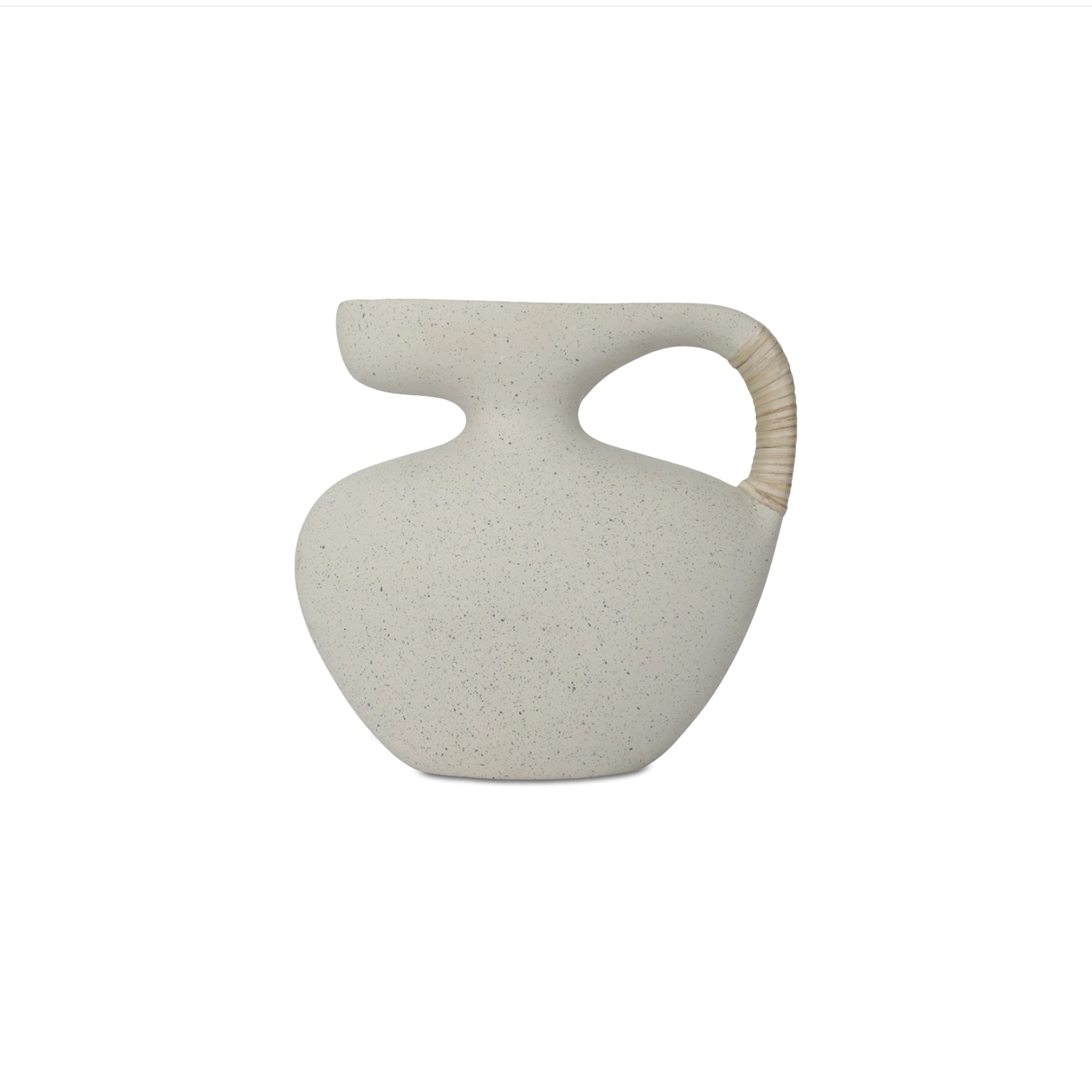 Vila 9.5In Sculptural Vessel Cream White - 1630Living