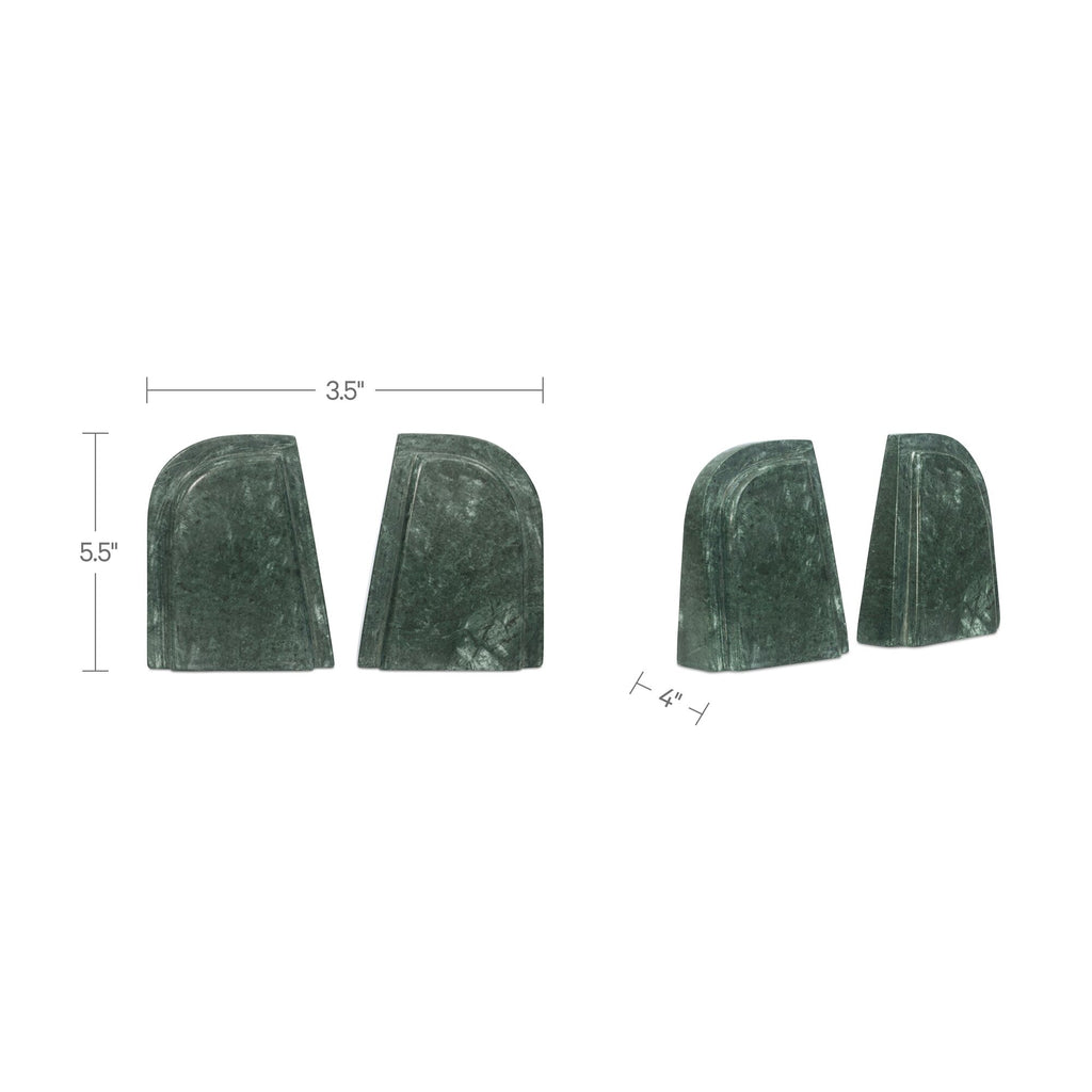 Zane Marble Bookends - Set Of 2 - 1630Living