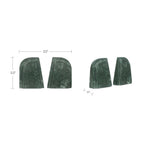 Zane Marble Bookends - Set Of 2 - 1630Living