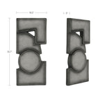Teo Wall Sculpture Charcoal - 1630Living