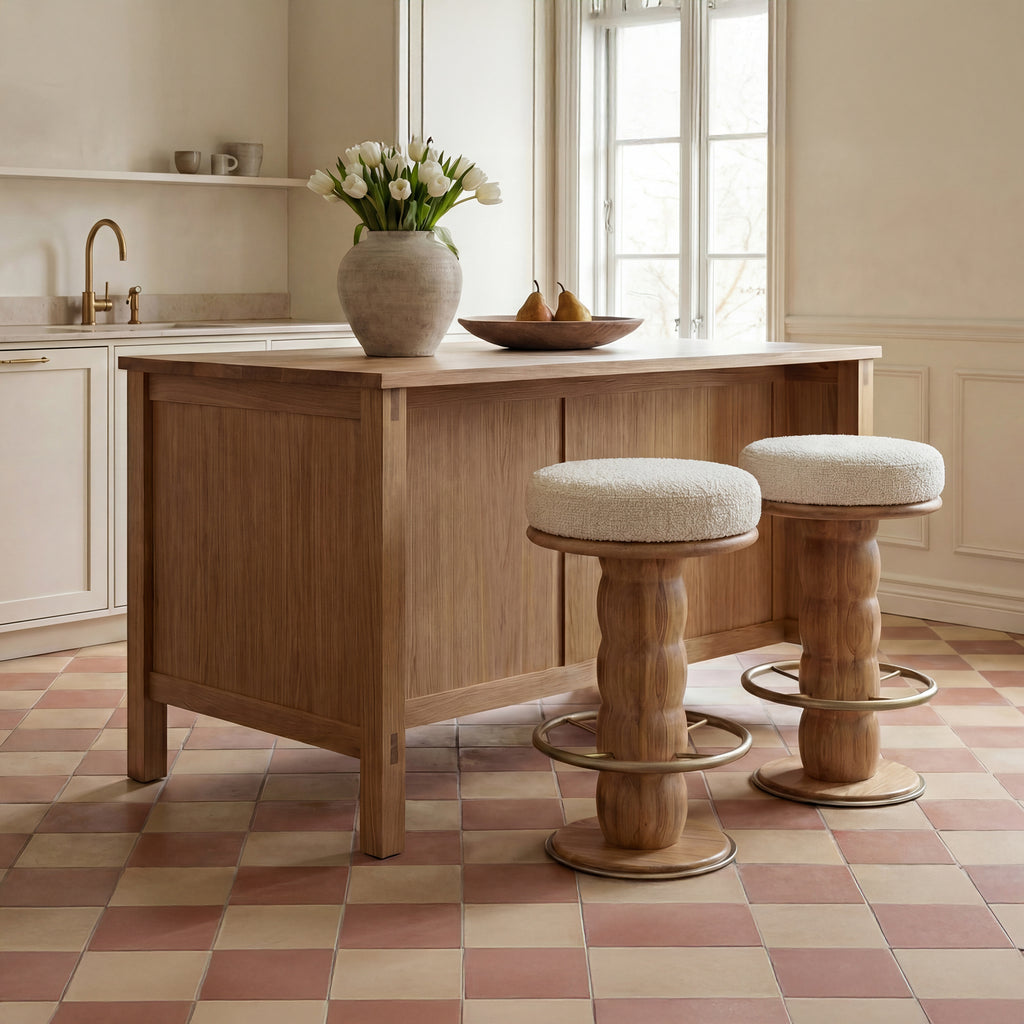 Nio Swivel Counter Stool White Mist - 1630Living