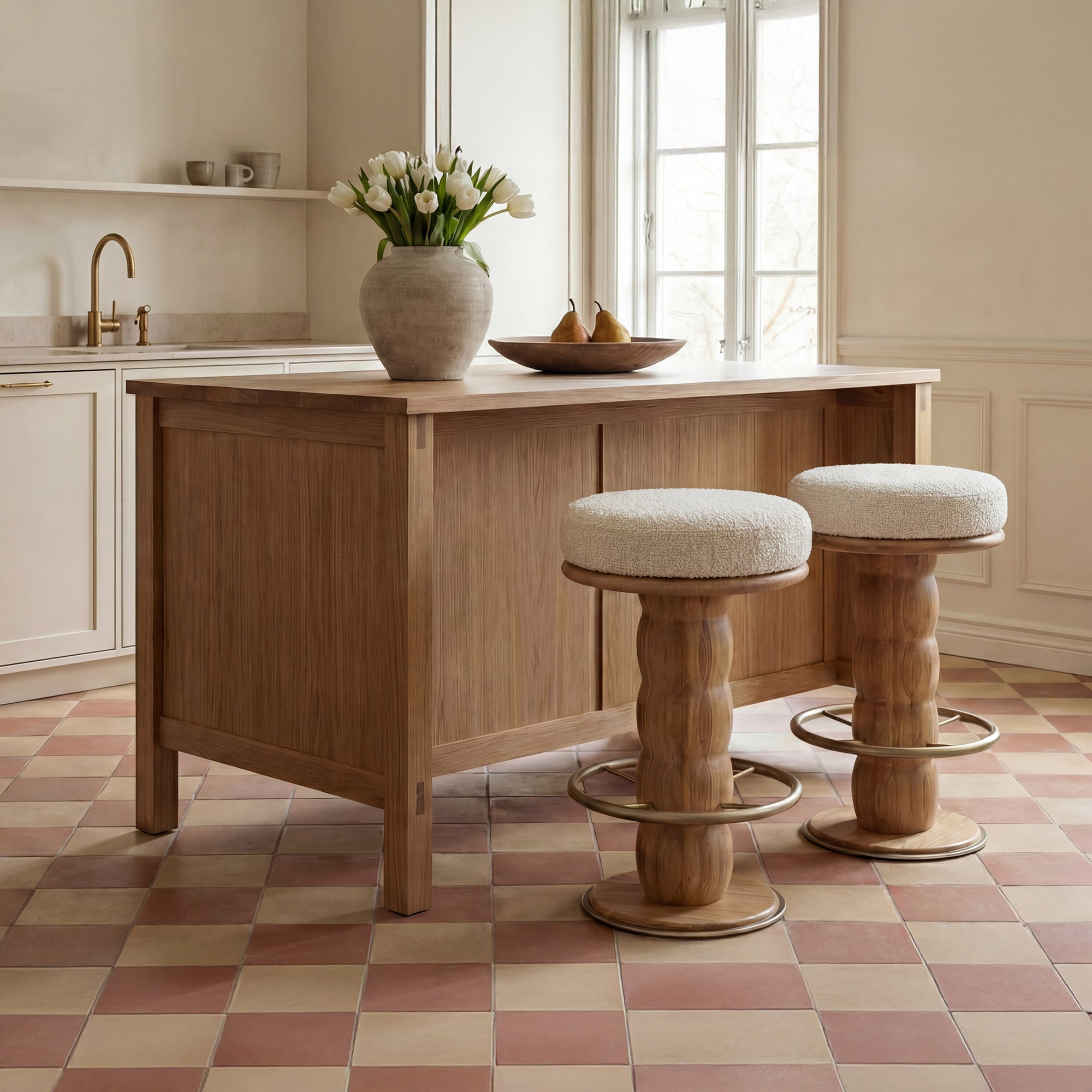 Nio Swivel Counter Stool White Mist - 1630Living
