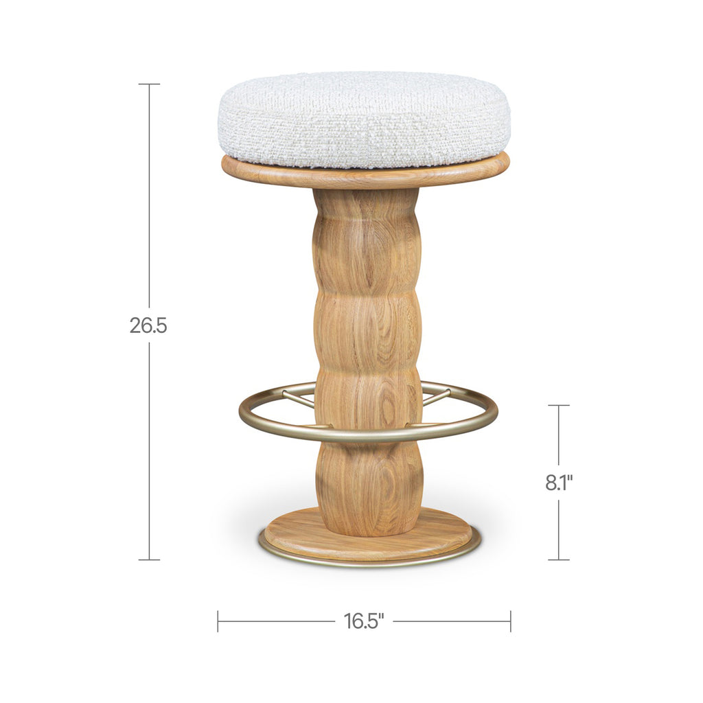 Nio Swivel Counter Stool White Mist - 1630Living