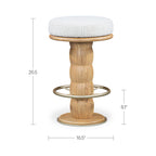 Nio Swivel Counter Stool White Mist - 1630Living