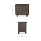 Loren Large Nightstand Dark Brown - 1630Living