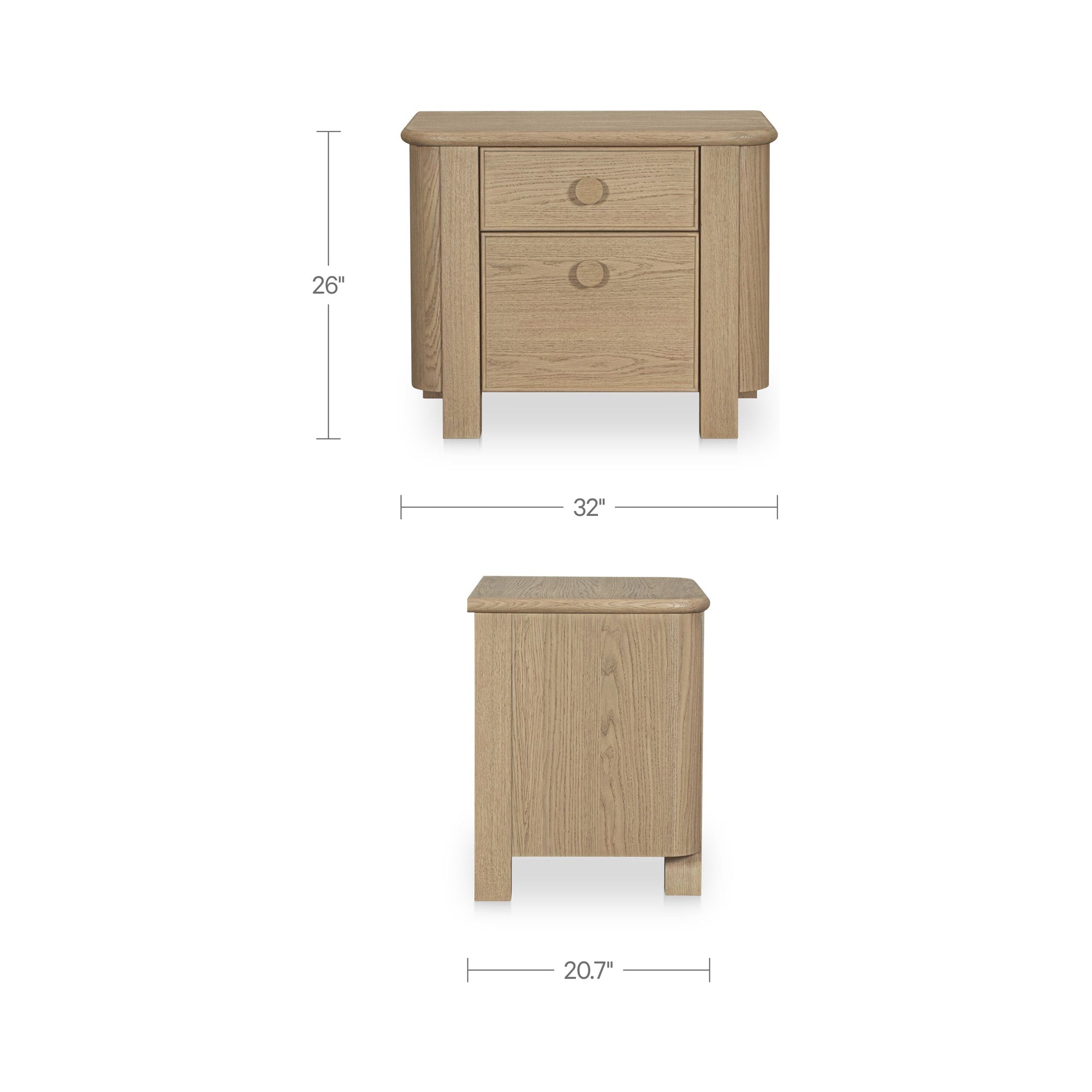 Loren Large Nightstand Natural - 1630Living