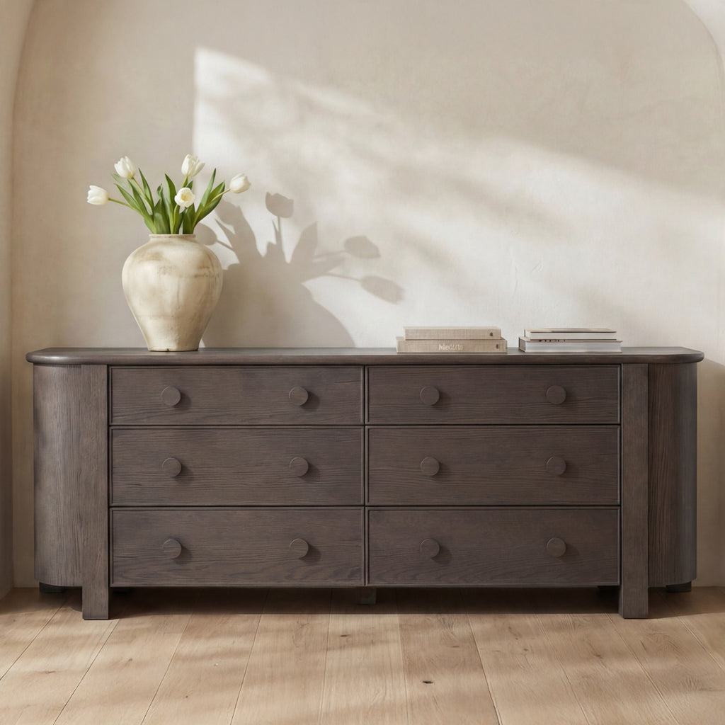 Loren 6 Drawer Dresser Dark Brown - 1630Living