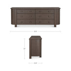 Loren 6 Drawer Dresser Dark Brown - 1630Living