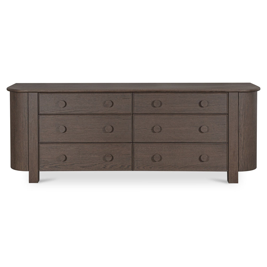 Loren 6 Drawer Dresser Dark Brown - 1630Living