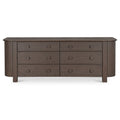 Loren 6 Drawer Dresser Dark Brown - 1630Living