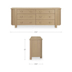 Loren 6 Drawer Dresser Natural - 1630Living