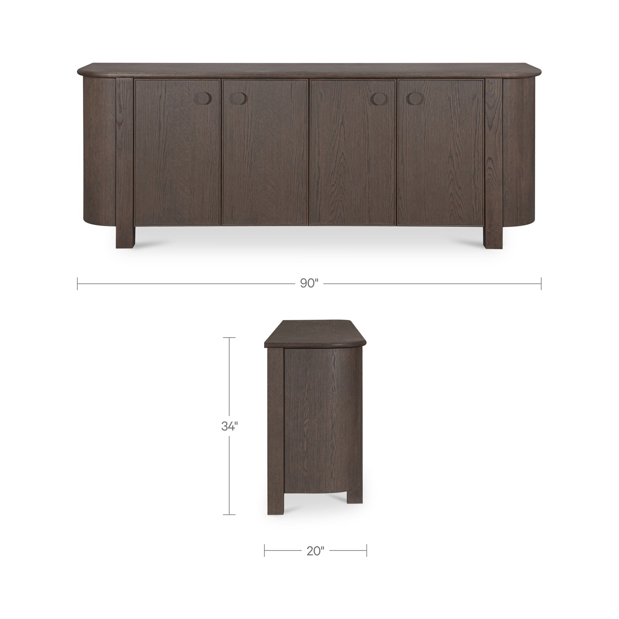 Loren Sideboard Dark Brown - 1630Living