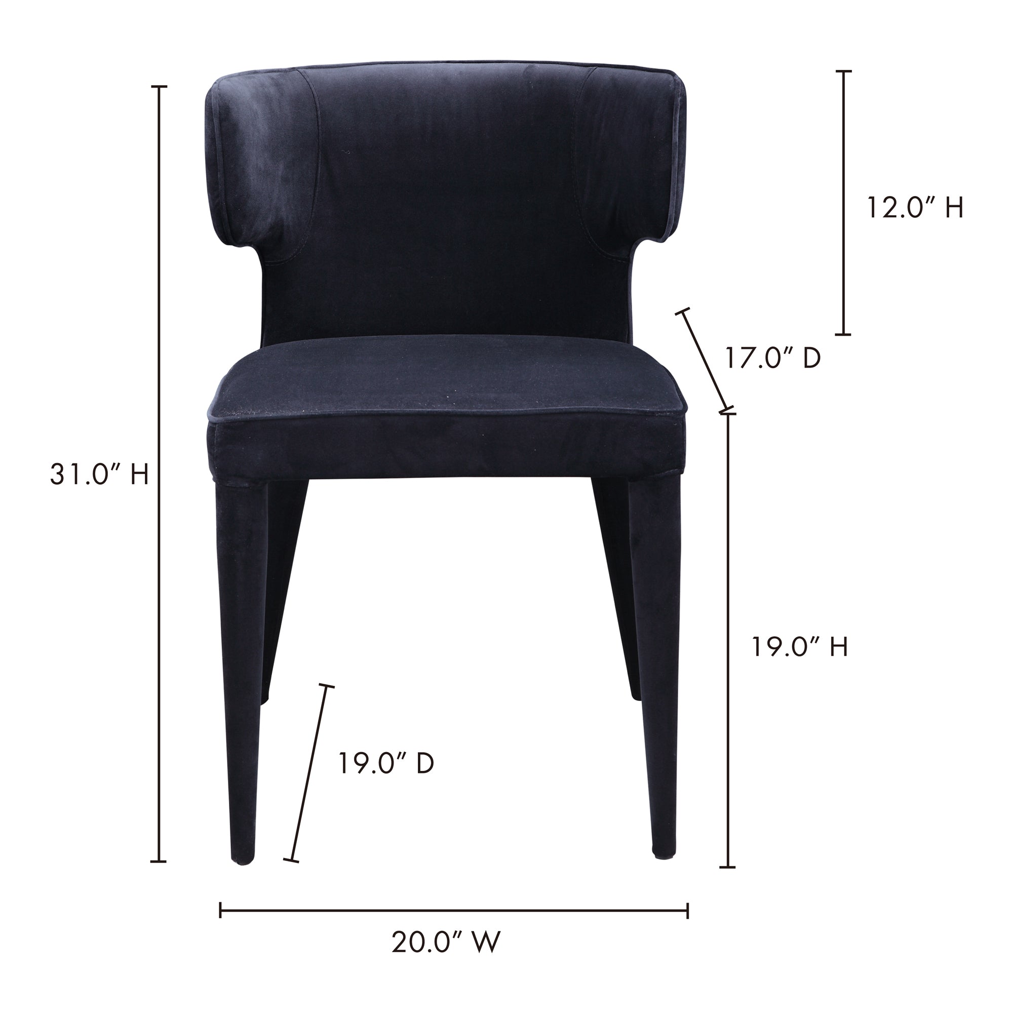 Jennaya Dining Chair Black - 1630Living