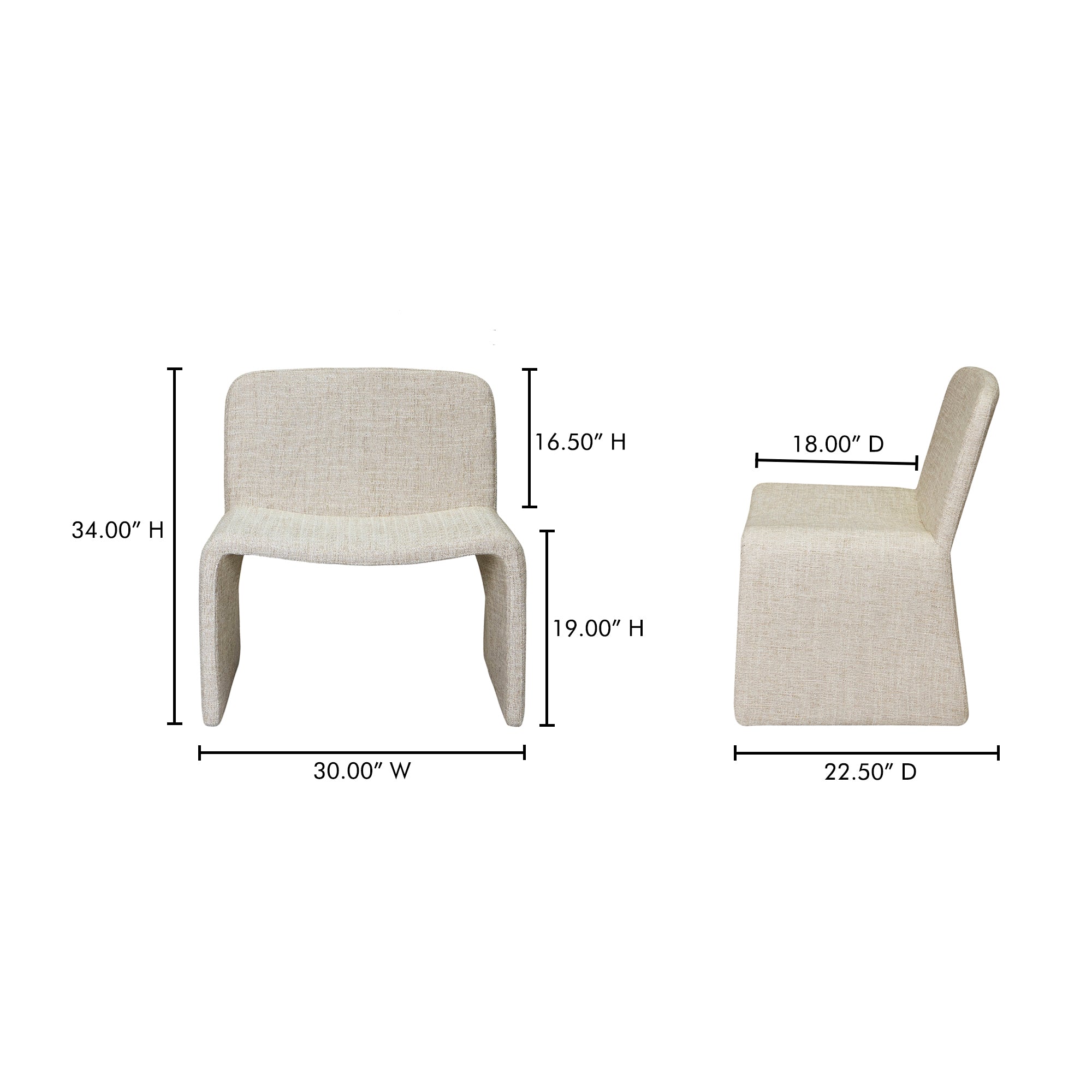 Ella Accent Chair Heather Beige - 1630Living
